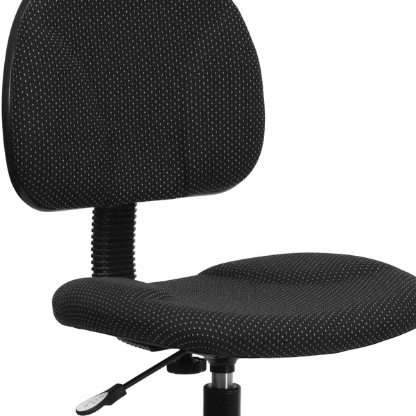 Black Patterned |#| Black Patterned Fabric Drafting Chair with Adjustable Height and Foot Ring