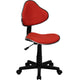 Red |#| Red Fabric Low Back Swivel Ergonomic Task Office Chair with Adjustable Height