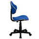 Blue |#| Blue Fabric Low Back Swivel Ergonomic Task Office Chair with Adjustable Height