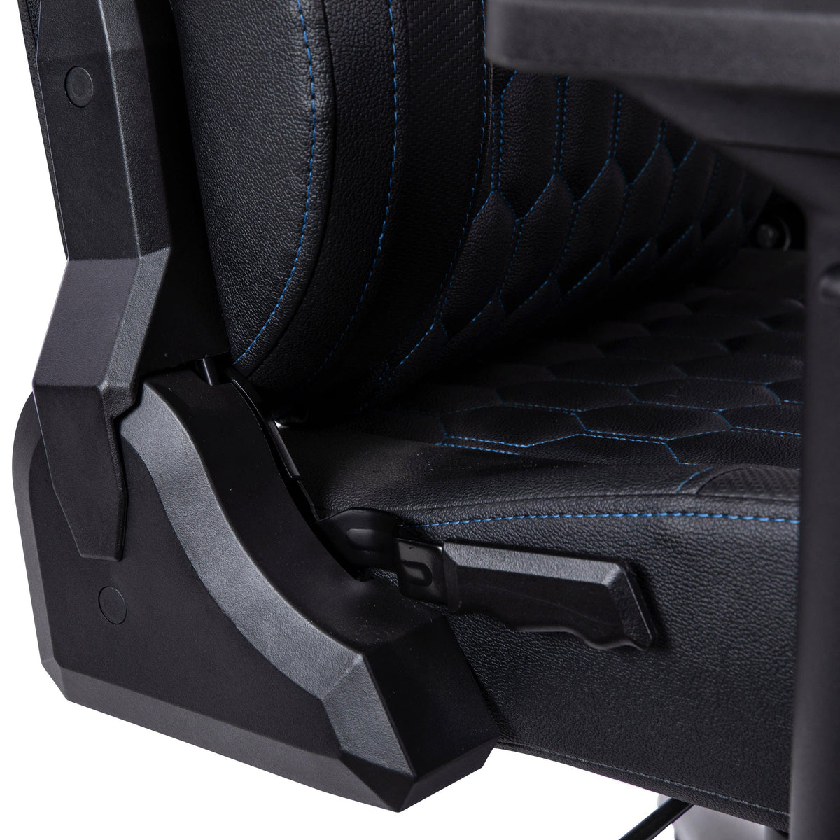 Black with Blue Trim |#| Ergonomic Gaming Chair with 4D Armrests, Headrest, & Lumbar Support-Black/Blue