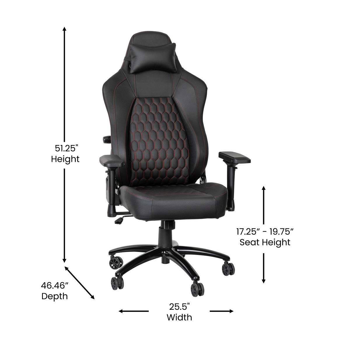 4D ergonomic chair armrest adjustment range