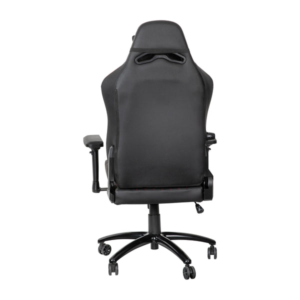Black with Red Trim |#| Ergonomic Gaming Chair with 4D Armrests, Headrest, & Lumbar Support-Black/Red