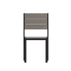 Gray |#| Commercial Grade Outdoor Faux Teak Armless Patio Dining Chair - Gray/Gray