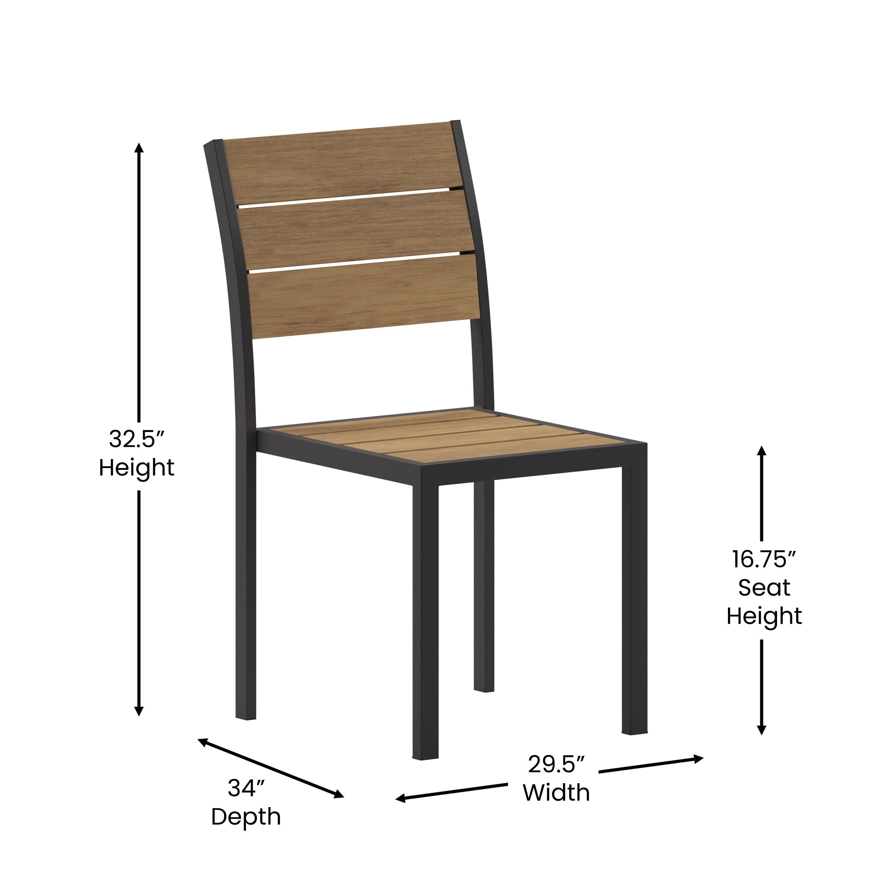 Armless Patio Chair SB-CA108- – BizChair