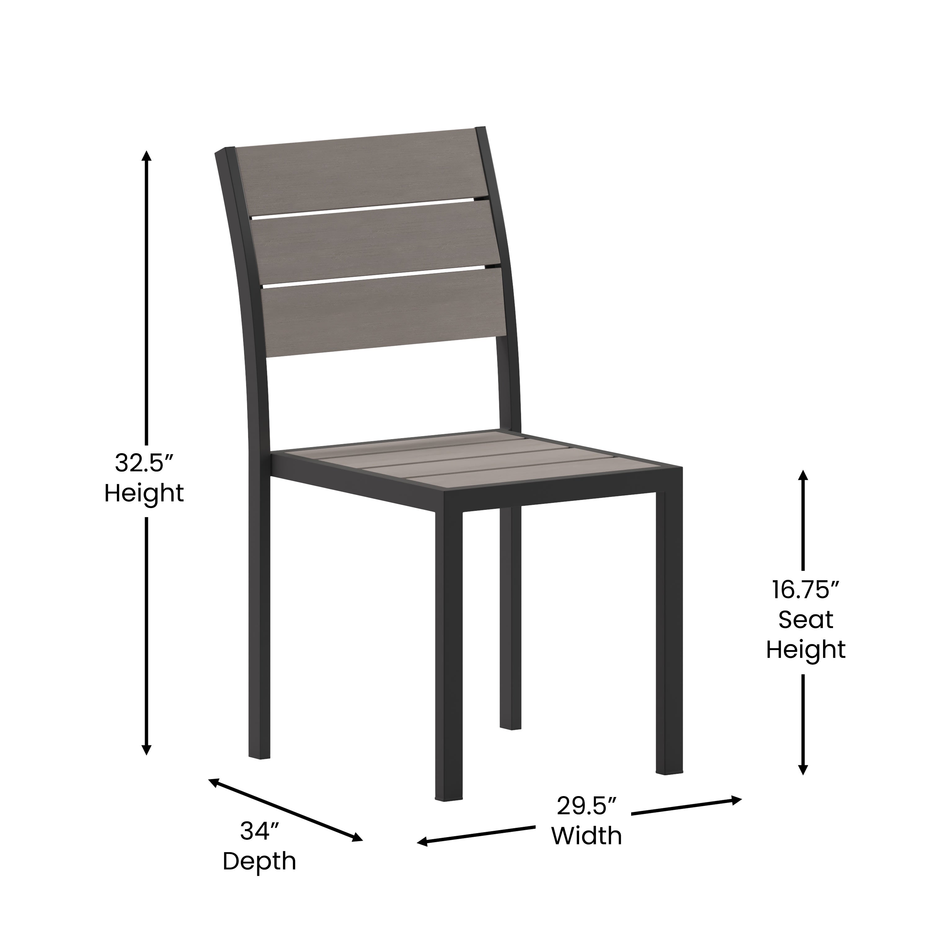 Armless Patio Chair SB CA108 BizChair