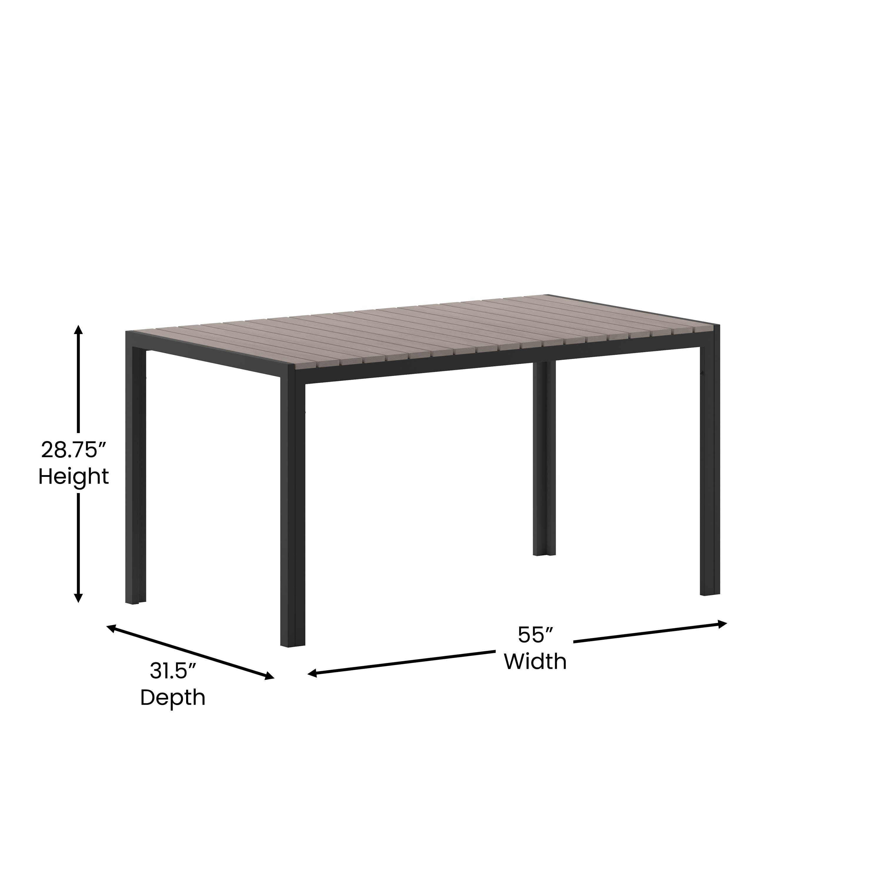 55 x 31 Outdoor Patio Table SB TB269 BizChair