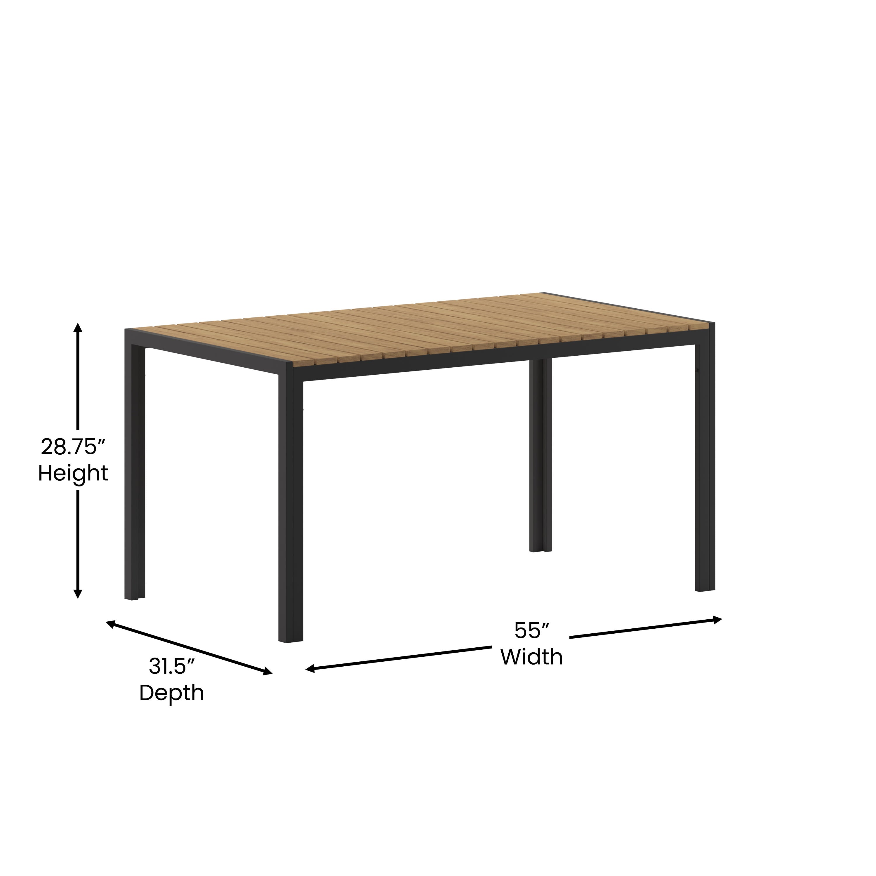 55 x 31 Outdoor Patio Table SB TB269 BizChair