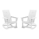 White |#| Indoor/Outdoor modern 2-Slat Adirondack Poly Resin Rockers in White - Set of 2