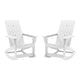 White |#| Indoor/Outdoor modern 2-Slat Adirondack Poly Resin Rockers in White - Set of 2