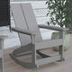 Gray |#| Indoor/Outdoor modern 2-Slat Adirondack Poly Resin Rockers in Gray - Set of 2