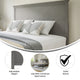 Gray Wash,Queen |#| Contemporary Queen Size Herring Bone Wooden Headboard Only in Gray Wash