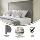 Gray Wash,Full |#| Contemporary Full Size Herring Bone Wooden Headboard Only in Gray Wash