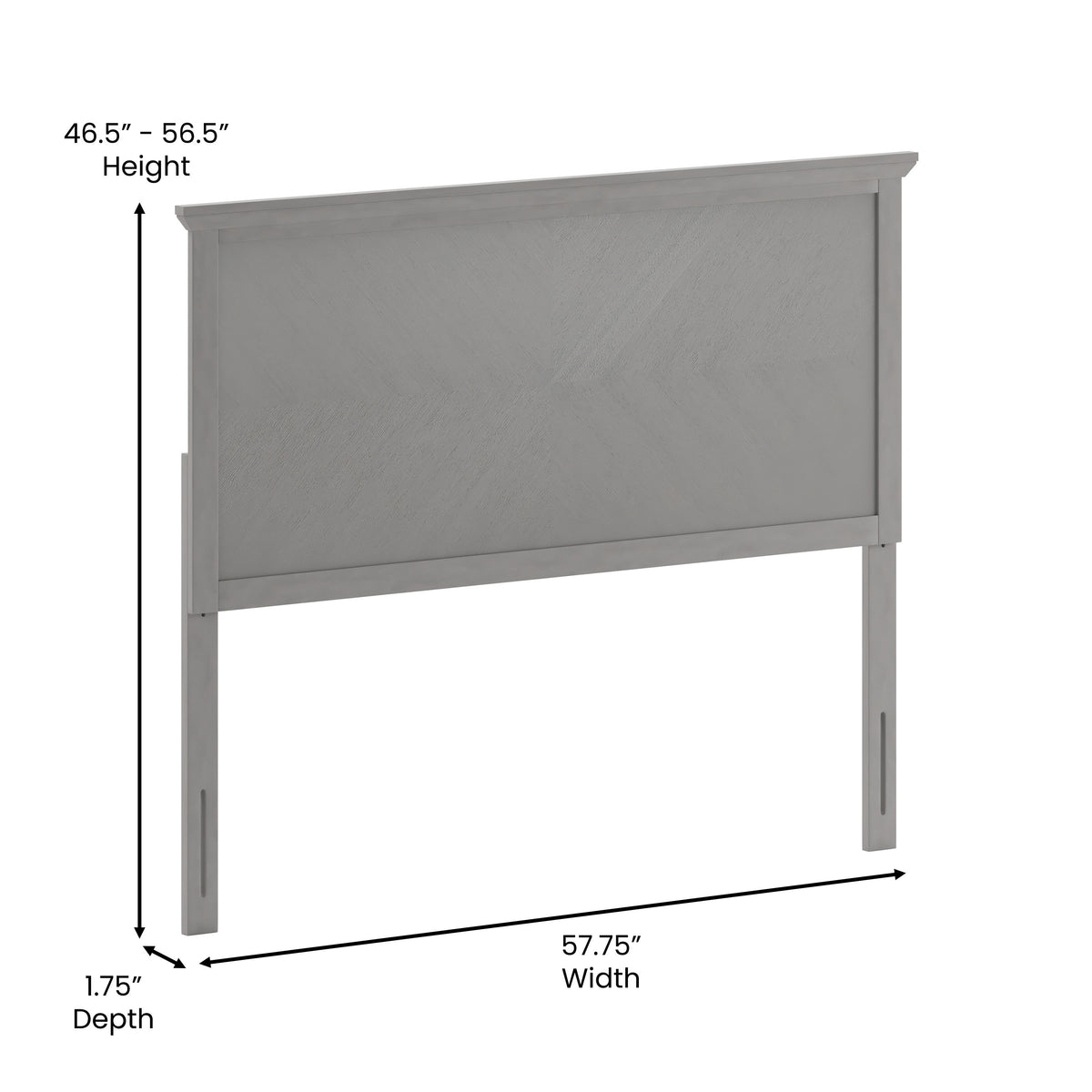 Gray Wash,Full |#| Contemporary Full Size Herring Bone Wooden Headboard Only in Gray Wash