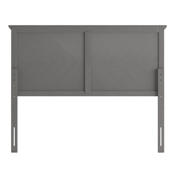 Gray Wash,Full |#| Contemporary Full Size Herring Bone Wooden Headboard Only in Gray Wash