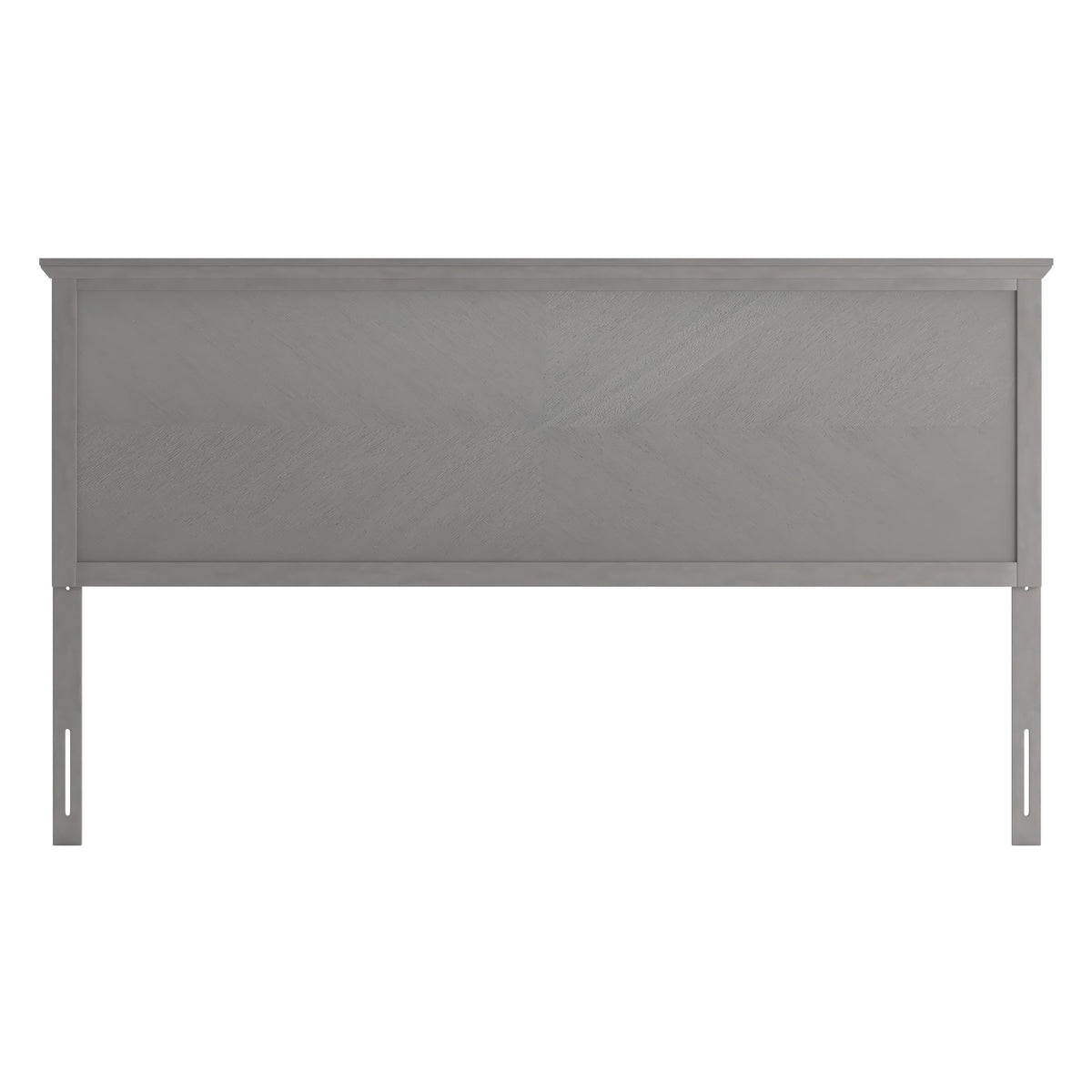 Gray Wash,King |#| Contemporary King Size Herring Bone Wooden Headboard Only in Gray Wash