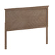 Light Brown,Queen |#| Contemporary Queen Size Herring Bone Wooden Headboard Only in Light Brown