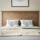 Light Brown,Queen |#| Contemporary Queen Size Herring Bone Wooden Headboard Only in Light Brown