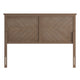 Light Brown,Queen |#| Contemporary Queen Size Herring Bone Wooden Headboard Only in Light Brown