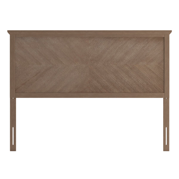Light Brown,Queen |#| Contemporary Queen Size Herring Bone Wooden Headboard Only in Light Brown