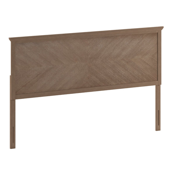 Light Brown,King |#| Contemporary King Size Herring Bone Wooden Headboard Only in Light Brown