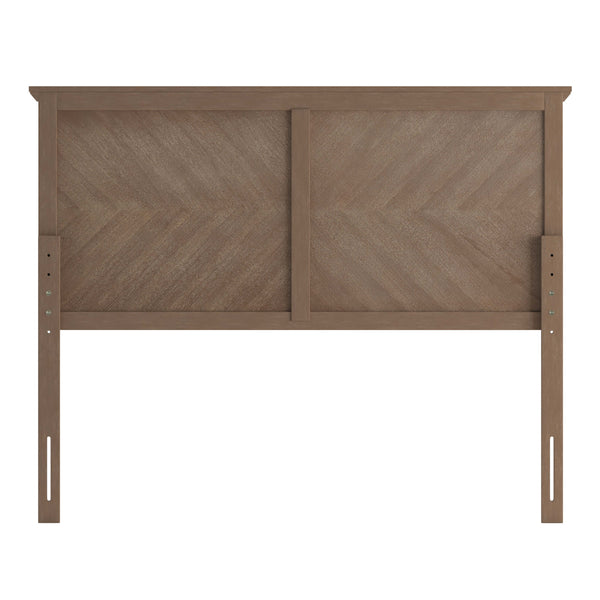 Light Brown,Full |#| Contemporary Full Size Herring Bone Wooden Headboard Only Light Brown