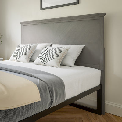 Contemporary Herringbone Patterned Headboard Only - View 2