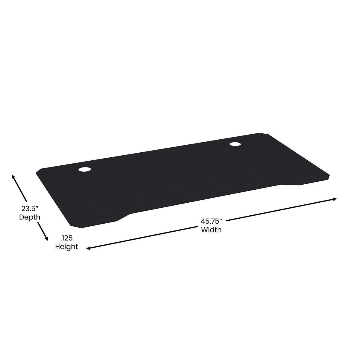 Full Desktop Anti-Slip Rubber Mouse Pad with Micro Weave Surface in Black