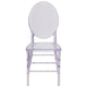 Crystal Ice Stacking Chair with Elongated Oval Back - Banquet & Event Seating