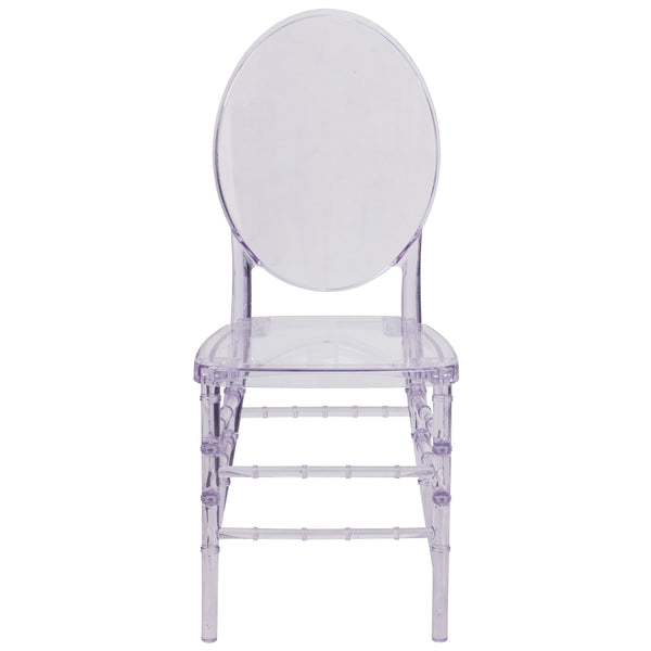 Crystal Ice Stacking Chair with Elongated Oval Back - Banquet & Event Seating