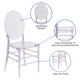 Crystal Ice Stacking Chair with Elongated Oval Back - Banquet & Event Seating