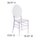 Crystal Ice Stacking Chair with Elongated Oval Back - Banquet & Event Seating