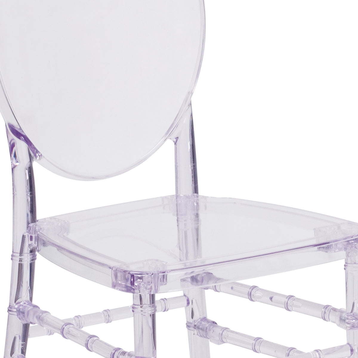 Crystal Ice Stacking Chair with Elongated Oval Back - Banquet & Event Seating