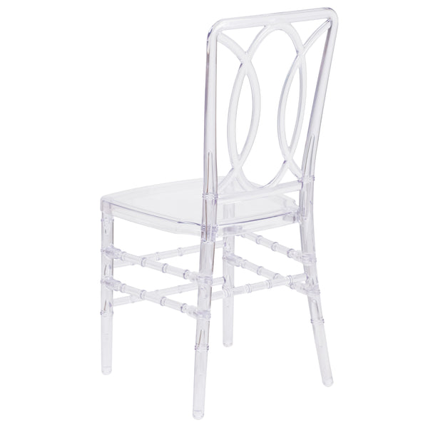 Crystal Ice Stacking Chair with Designer Back - Event Stack Chair - UV Resistant