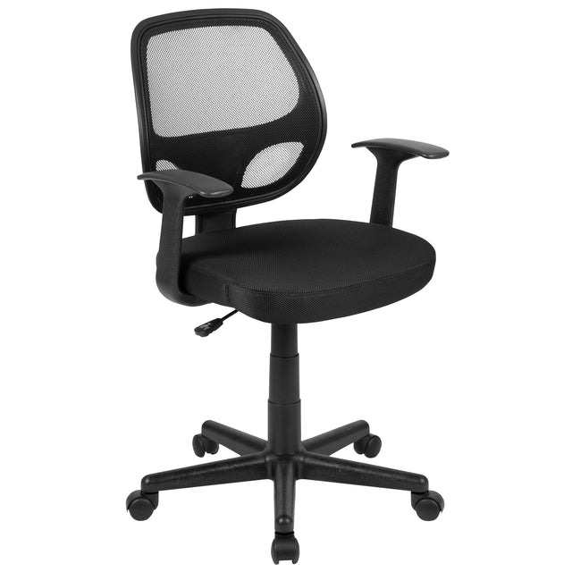 Flash Fundamentals Mid-Back Mesh Swivel Ergonomic Task Office Chair with Arms - View 1