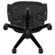 Black |#| Flash Fundamentals Pivot Back Black Mesh Swivel Task Office Chair with Arms
