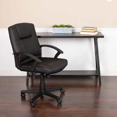 Flash Fundamentals Mid-Back Padded Task Office Chair with Arms - View 2