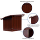 Foldable Tabletop Lectern in Mahogany - Slanted Top with Ledge