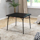 Black |#| Black Foldable Card Table with Vinyl Table Top - Game Table - Portable Table