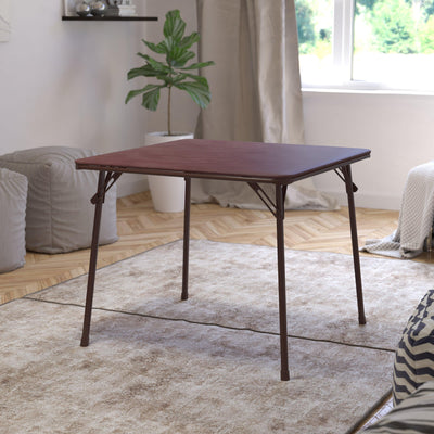 Folding Card Table - Lightweight Portable Folding Table with Collapsible Legs - View 2