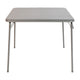 Gray |#| Gray Foldable Card Table with Vinyl Table Top - Game Table - Portable Table