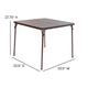 Brown |#| Brown Foldable Card Table with Vinyl Table Top - Game Table - Portable Table