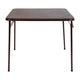 Brown |#| Brown Foldable Card Table with Vinyl Table Top - Game Table - Portable Table