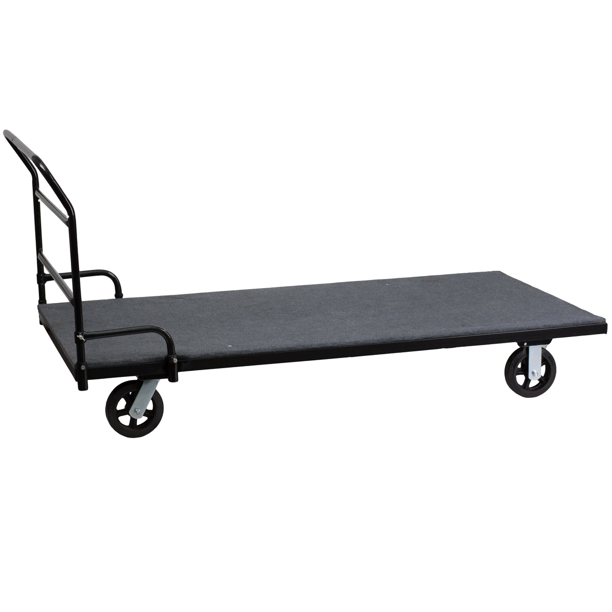 Folding Table Dolly with Carpeted Platform for Rectangular Tables