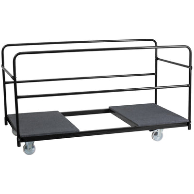 Folding Table Dolly with Carpeted Platform for Round Tables - View 1