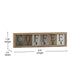 6 Cup Wall Mount Printed Coffee Mug Rack in Distressed Wood Grains