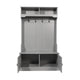 Gray |#| 40" Wide 4 Hook Hallway Tree with Storage Bench and Upper Cubbies in Gray