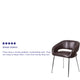 Brown |#| Contemporary Brown LeatherSoft Side Reception Chair w/Chrome Legs - Guest Chair