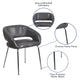 Gray |#| Contemporary Gray LeatherSoft Side Reception Chair w/Chrome Legs - Guest Chair