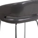 Gray |#| Contemporary Gray LeatherSoft Side Reception Chair w/Chrome Legs - Guest Chair