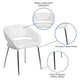 White |#| Contemporary White LeatherSoft Side Reception Chair w/Chrome Legs - Guest Chair